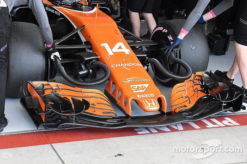 El nuevo alerón delantero de McLaren ilusiona para 2018