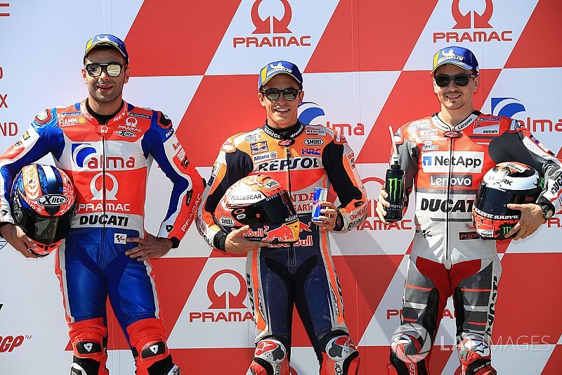 Sachsenring MotoGP: Marquez denies Petrucci pole by 0.025s