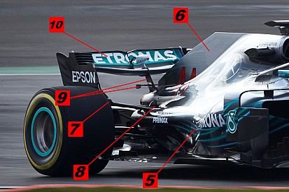 Análisis técnico: las 10 novedades técnicas del Mercedes W09