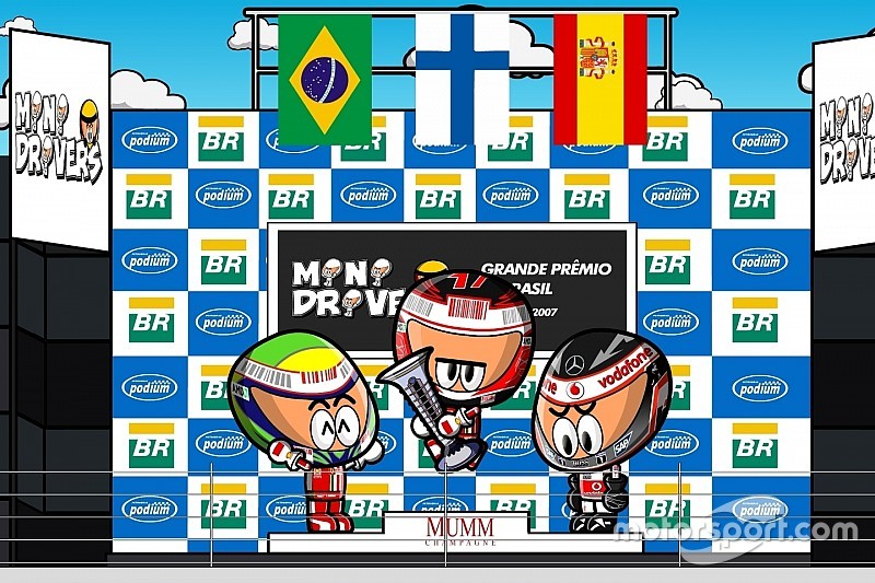 Vídeo: Raikkonen, campeón en Brasil ante Hamilton-Alonso (por MiniDrivers)