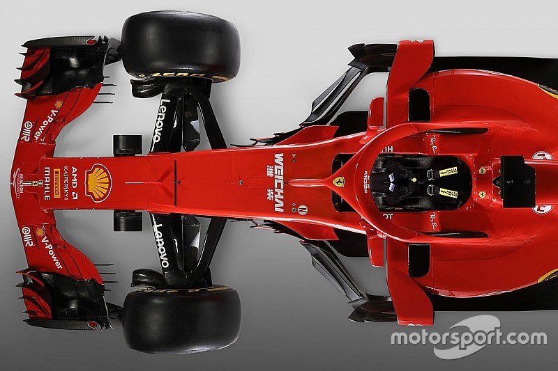 Slide view: 2018 Ferrari F1 car v 2017 version