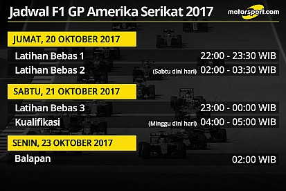 Jadwal lengkap F1 GP Amerika Serikat 2017