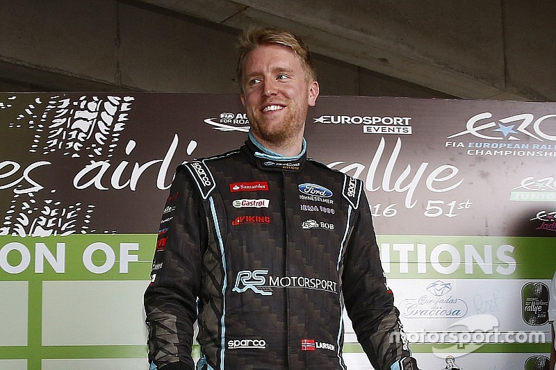 Frank Tore Larsen con la sua Fiesta R5 al Rally Liepāja