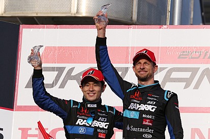 Button takes "a lot of happiness" from Super GT podium