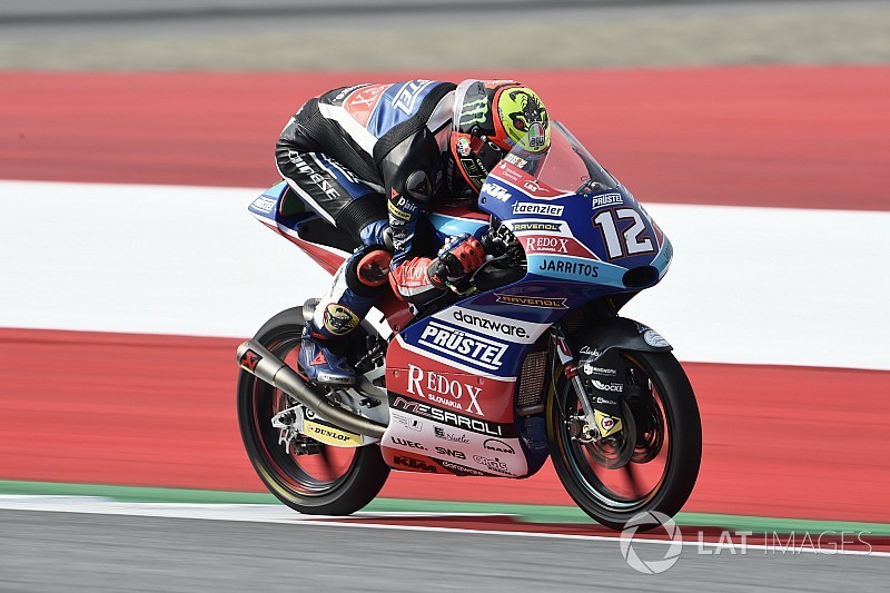 Red Bull Ring, Libere 3: Bezzecchi naviga veloce sul bagnato davanti a Canet e prenota la pole