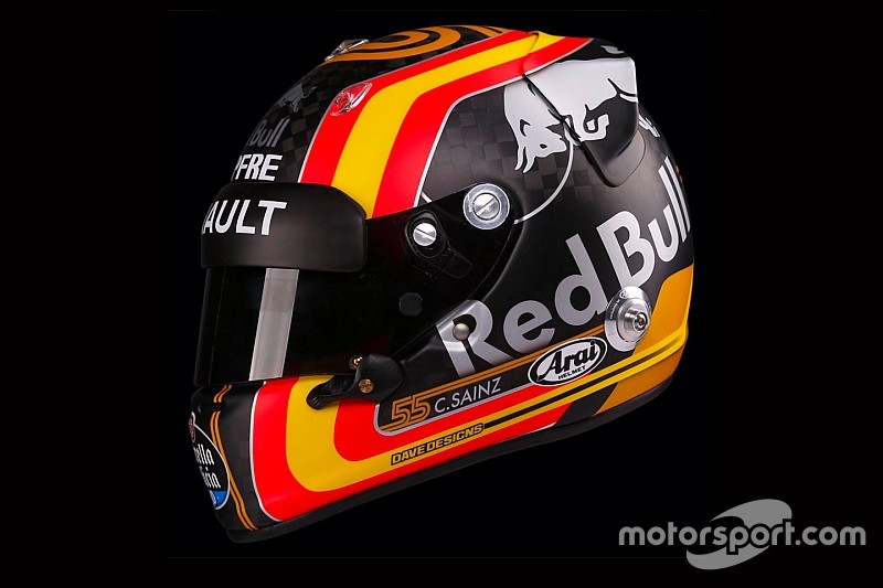 Carlos Sainz, Renault'da yarışacağı kaskı tanıttı