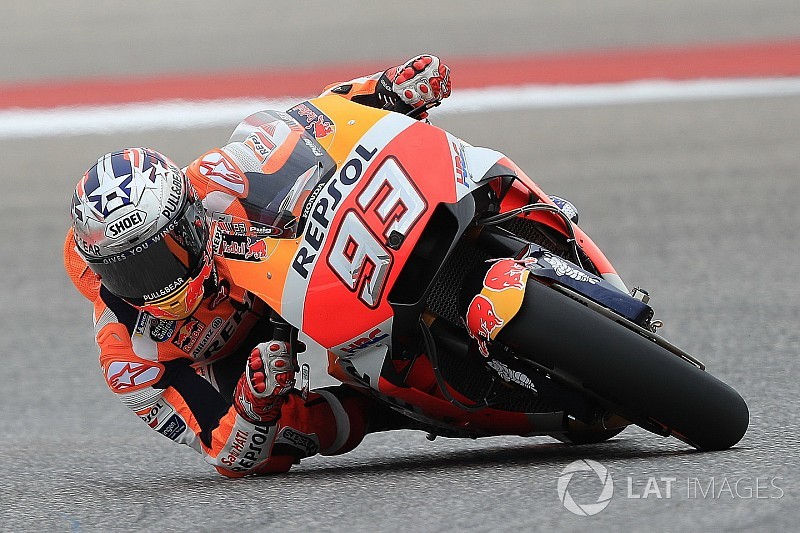 FP1 MotoGP Amerika: Marquez ditempel ketat Rossi