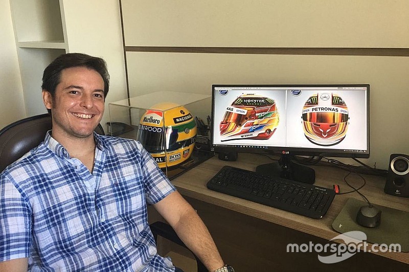 El diseñador del casco de Hamilton casi no participa en el concurso