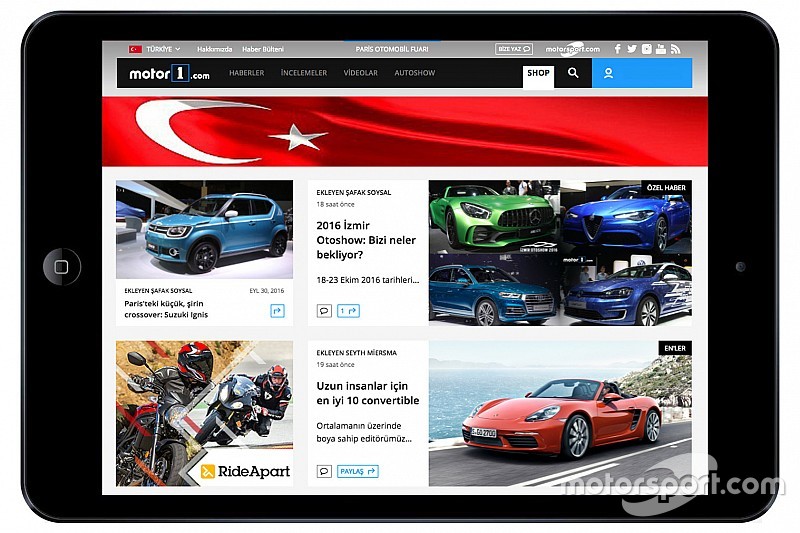 Motor1.com startet türkische Version seiner Plattform