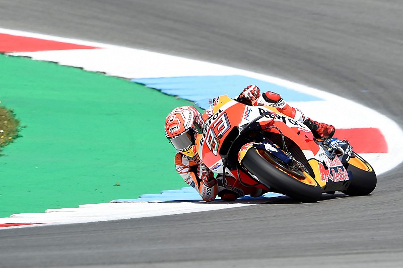 FP4 MotoGP Belanda: Marquez tercepat, Rossi terjatuh
