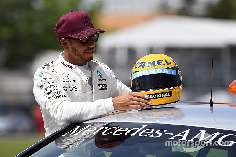 【F1】セナのヘルメットにハミルトン感激「全てを超越する特別なもの」