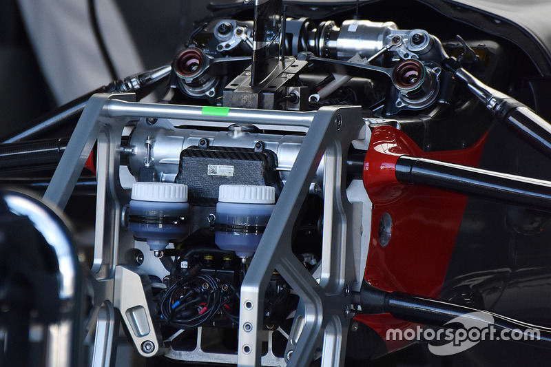 Haas VF17: Dämpfer und Aufhängung