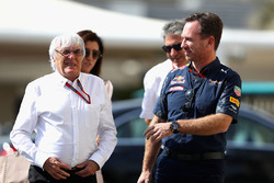 Bernie Ecclestone and Christian Horner, Red Bull Racing Team Principal