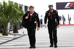 Fernando Alonso, McLaren with Fabrizio Borra, Physio