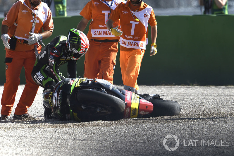 Johann Zarco, Monster Yamaha Tech 3, después de su caída