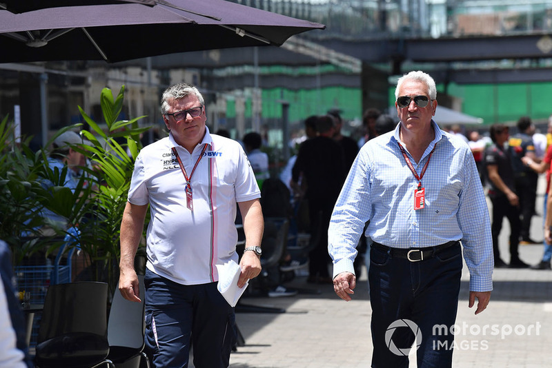 Otmar Szafnauer, team principal Racing Point Force India et Lawrence Stroll, propriétaire de Racing Point Force India F1 Team