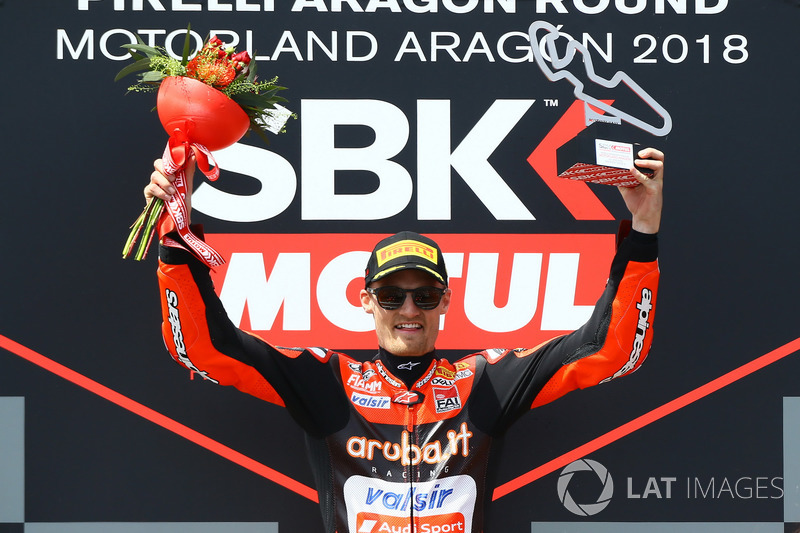 Podium: Chaz Davies, Aruba.it Racing-Ducati SBK Team