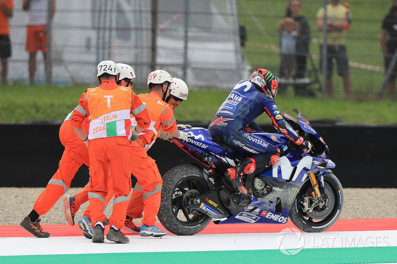 Maverick Viñales, Yamaha Factory Racing after crash