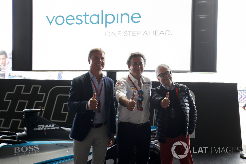 David Coulthard, British racing driver, TV Presenter, Alejandro Agag, CEO, Formula E, Dr Wolfgang Eder, Chairman, CEO of Voestalpine AG