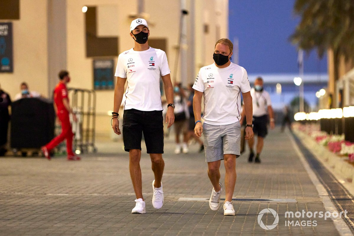 Valtteri Bottas, Mercedes-AMG F1, and George Russell, Mercedes-AMG F1