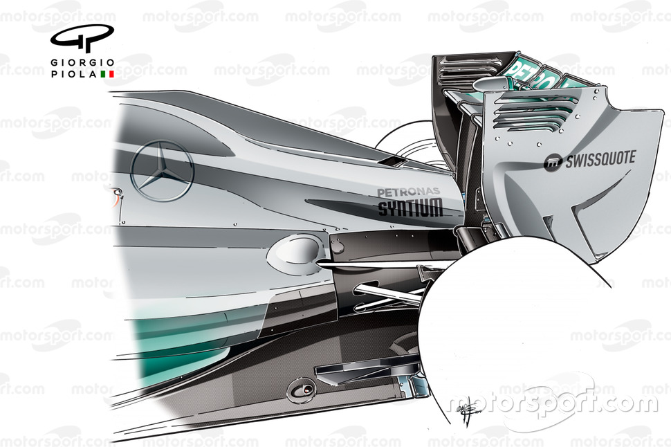 Mercedes W05 motor kapağı