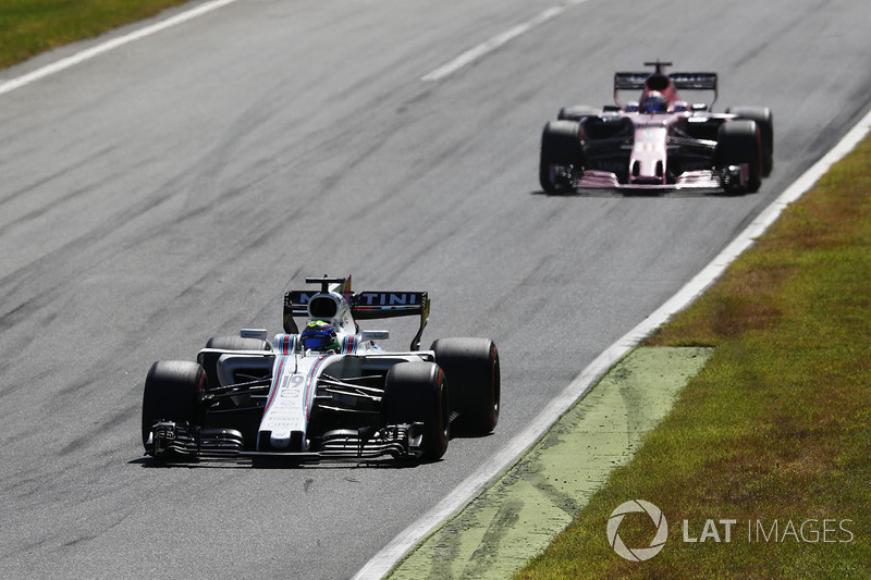 Porém, como Stroll também acompanhava Ocon de perto, Massa não tinha uma brecha para atacar. Isso propiciou a aproximação de Sergio Pérez.