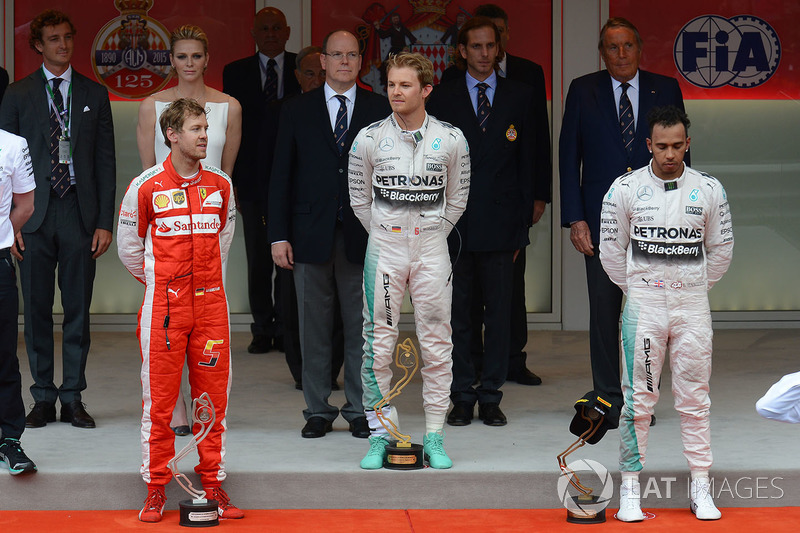 2015: 1. Nico Rosberg, 2. Sebastian Vettel, 3. Lewis Hamilton