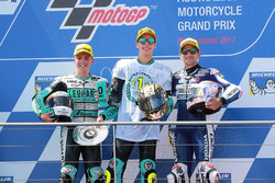 Race winner Joan Mir, Leopard Racing, second placeLivio Loi, Leopard Racing, third place Jorge Marti