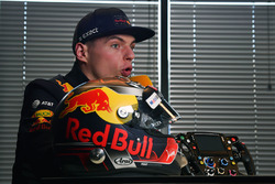 Max Verstappen, Red Bull Racing with helmet and steering wheel