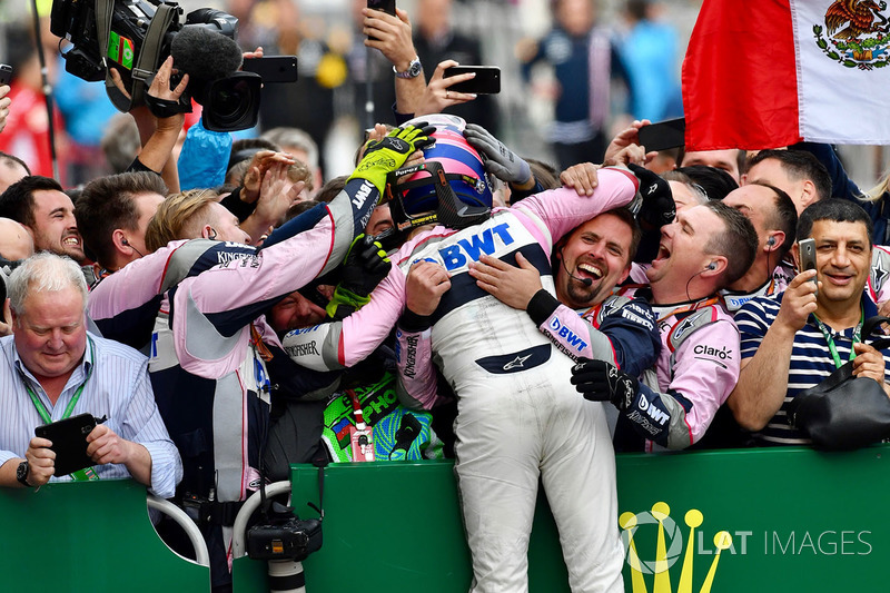Sergio Perez, Force India celebra