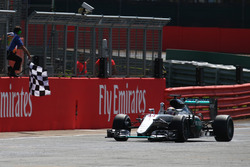 Lewis Hamilton, Mercedes AMG F1 W07 pakt de overwinning