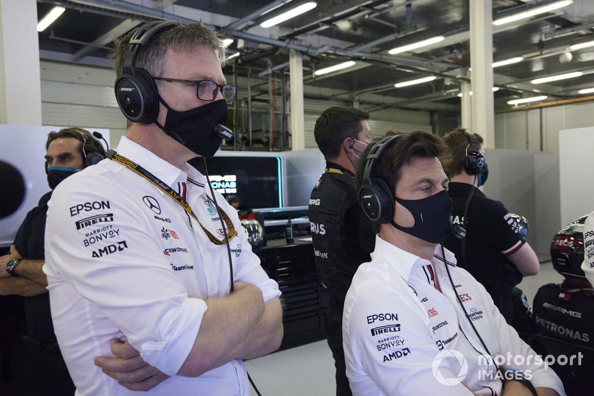 James Allison, Direktur Teknin, Mercedes AMG, bersama Toto Wolff, Prinsipal dan CEO, Mercedes AMG