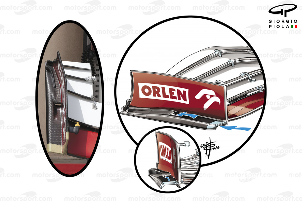 Alfa Romeo Racing C41 front wing end plate