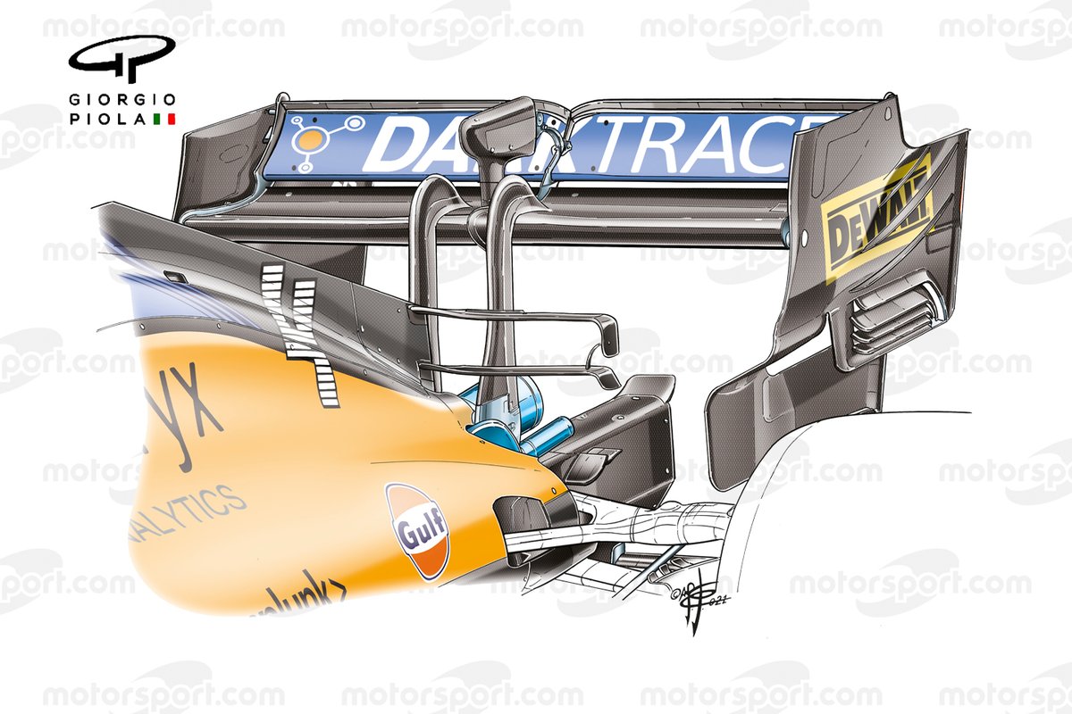 Заднее антикрыло McLaren MCL35M, Гран При России
