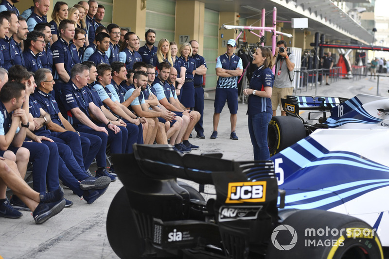 Claire Williams, team principal Williams lors de la photo de fin d'année de Williams Racing