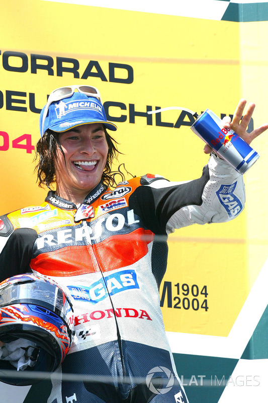 Podio: il terzo classificato Nicky Hayden, Repsol Honda Team