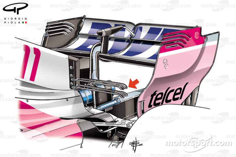 Подвійне т-крило Force India в Монако