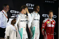 Podium: winnaar Lewis Hamilton, Mercedes AMG F1, tweede Nico Rosberg, Mercedes AMG F1, derde Sebasti
