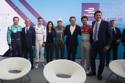 Luca Filippi, NIO Formula E Team with Angelo Sticchi Damiani, President of ACI, Sébastien Buemi, Ren