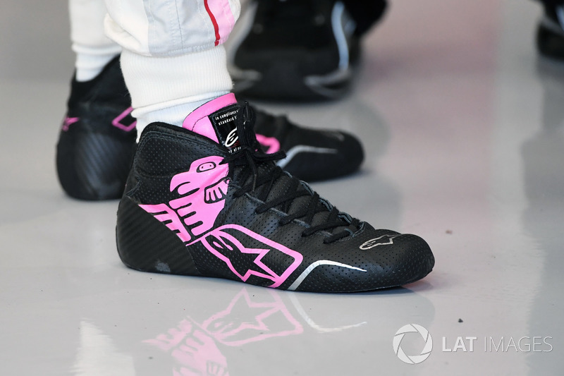 Sergio Perez, Sahara Force India, Alpinestars boots
