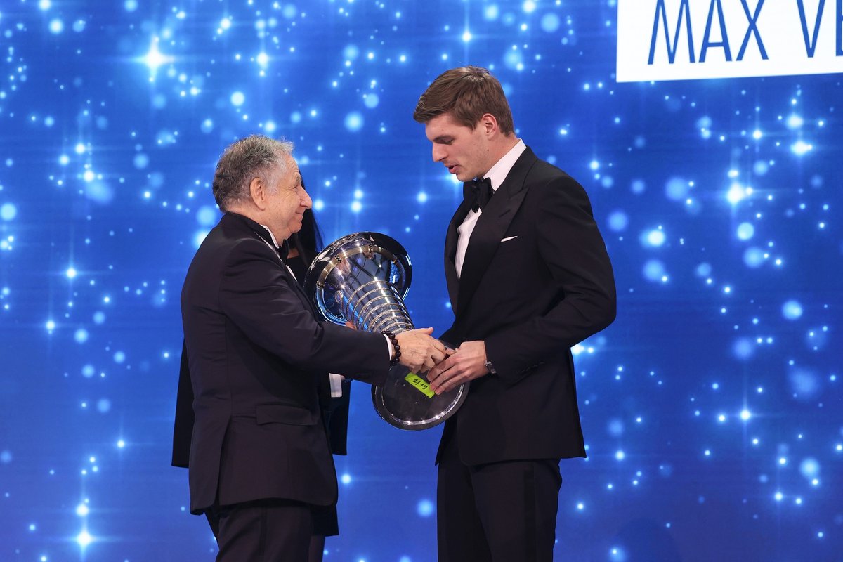 Formula One World Champion Max Verstappen, Red Bull Racing and Jean Todt, FIA President