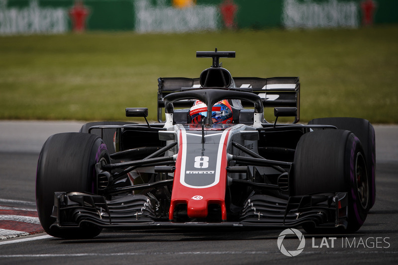 Grosjean, yarıştaki tek pit stopu öncesi pist dışına çıkıyor