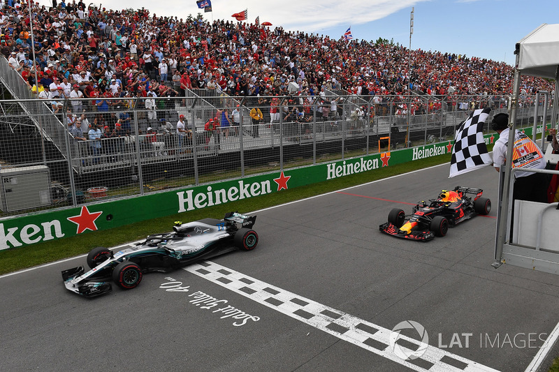 Валттері Боттас, Mercedes-AMG F1 W09 та Макс Ферстаппен, Red Bull Racing RB14