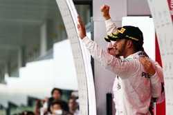 Lewis Hamilton, Mercedes AMG F1 op het podium