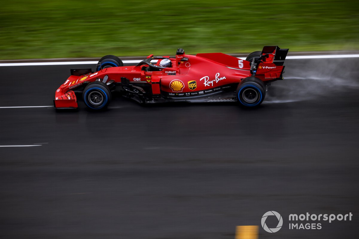 Sebastian Vettel merebut podium ketiga GP Turki 2020 di atas Ferrari SF1000.