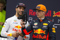 Daniel Ricciardo, Red Bull Racing and Max Verstappen, Red Bull Racing celebrate