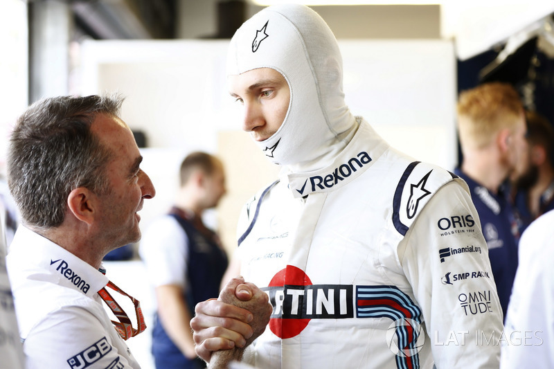 Sergey Sirotkin, Williams Racing, avec Paddy Lowe, Williams Racing