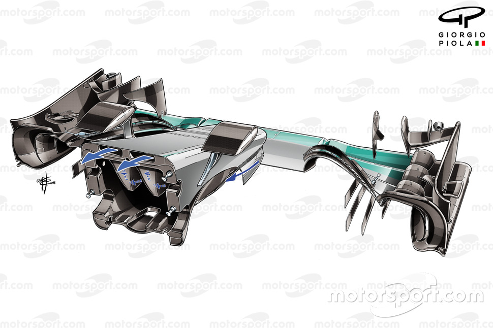 Mercedes F1 W08, burun