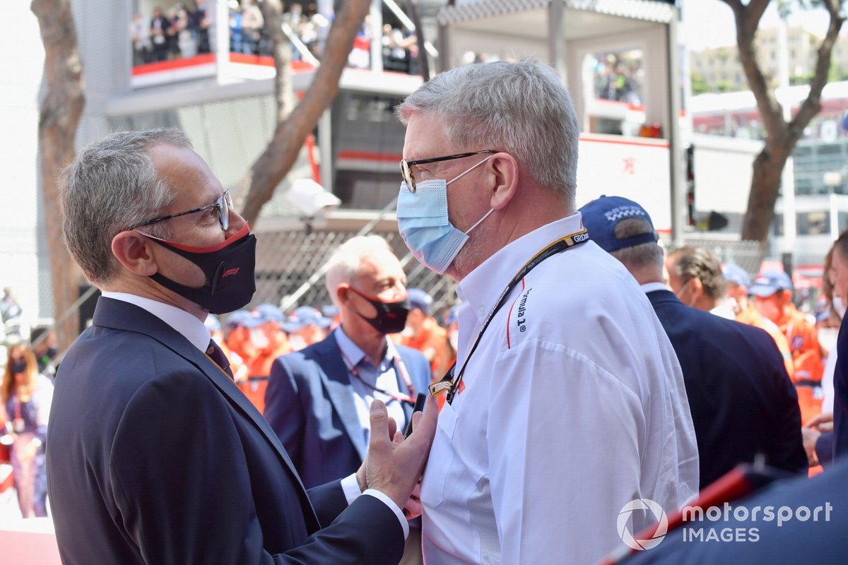 Stefano Domenicali, CEO, Formula 1, bersama Ross Brawn, Managing Director of Motorsports.