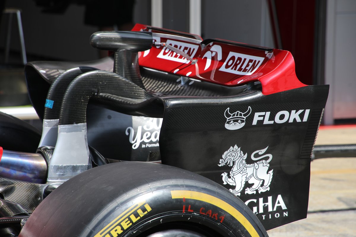Detalle del alerón trasero del Alfa Romeo C42